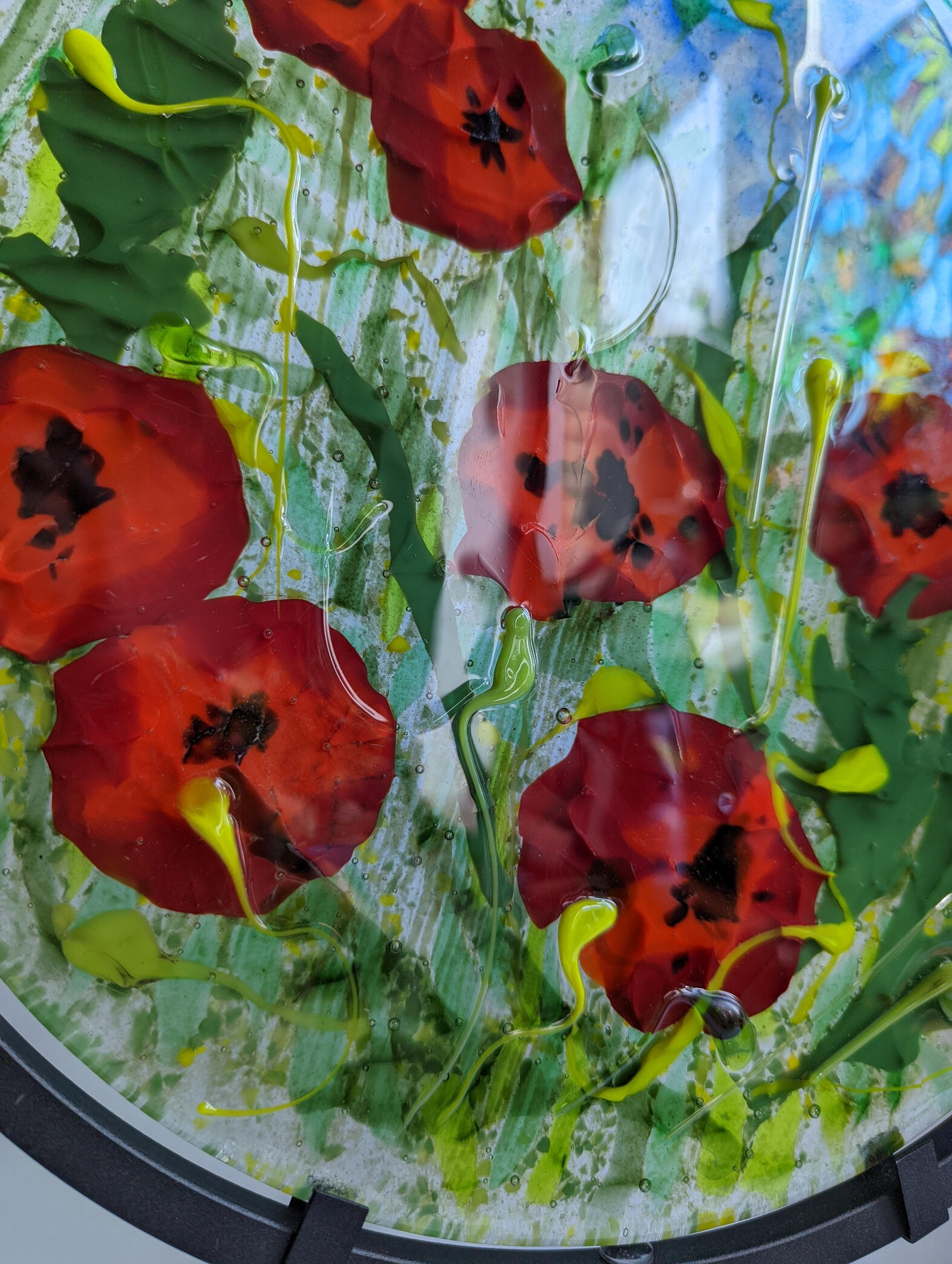 Poppy meadow, close up